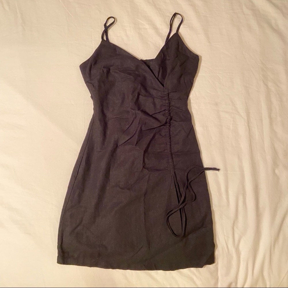 black mini dress